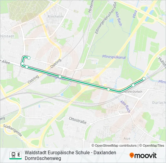 E Train Line Map