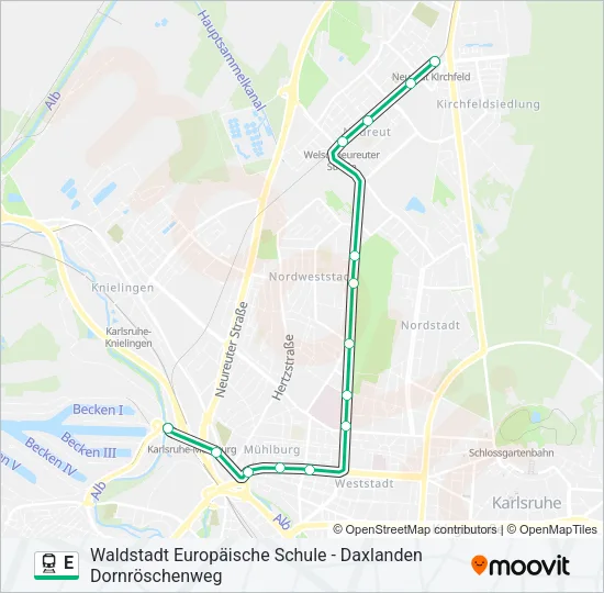 E Train Line Map
