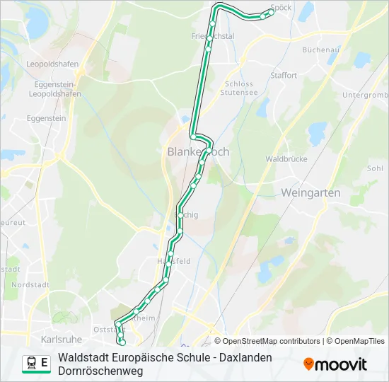 E Train Line Map