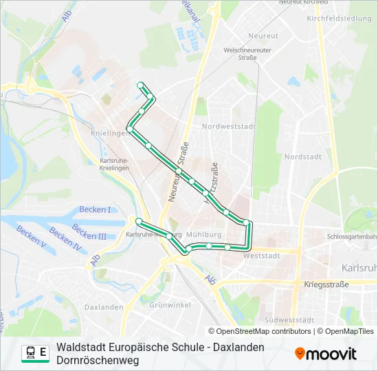 E Train Line Map