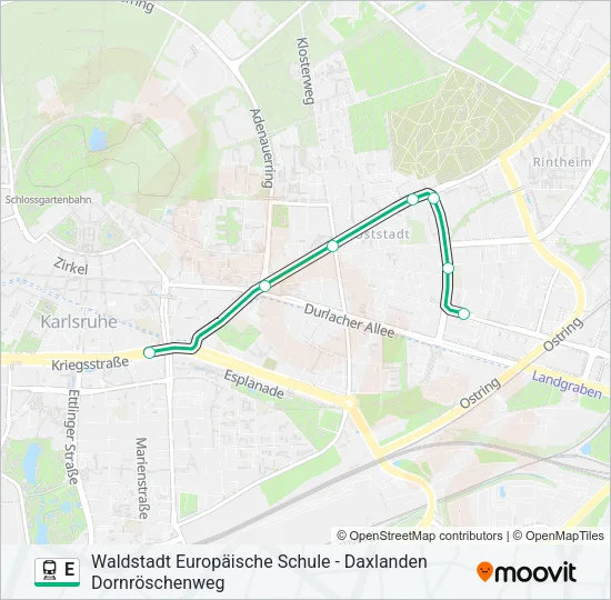 E Train Line Map