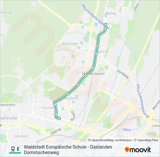 E Train Line Map
