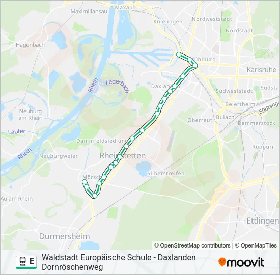 E Train Line Map