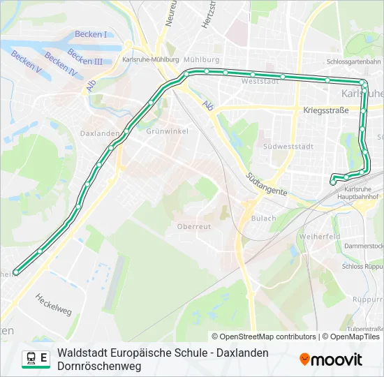 E Train Line Map