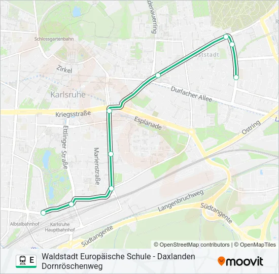 E Train Line Map