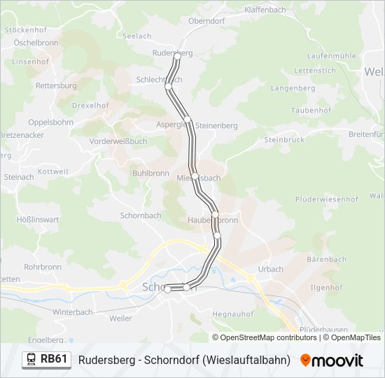 RB61 Train Line Map