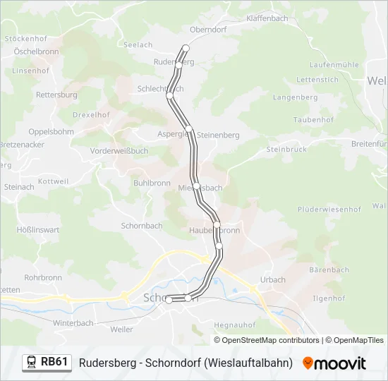 RB61 Train Line Map