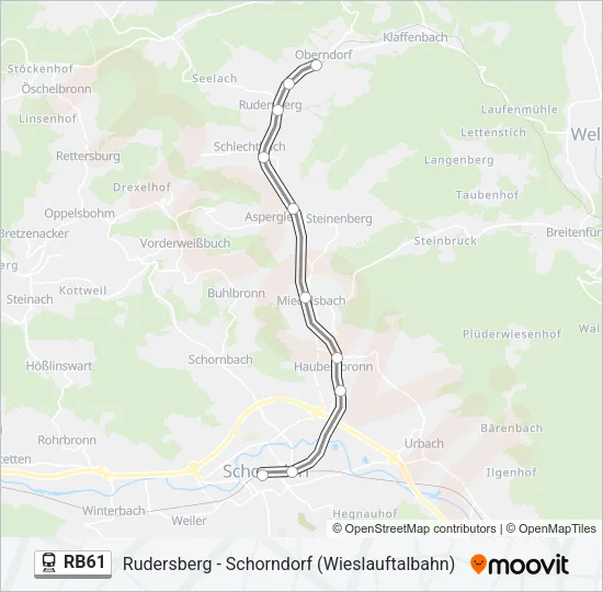 RB61 Train Line Map