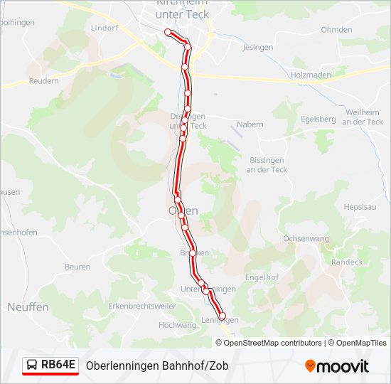 RB64E Bus Line Map