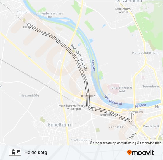 E Light Rail Line Map