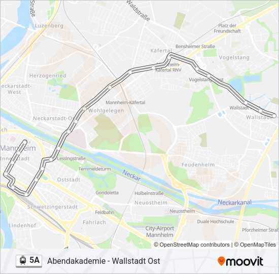 5A Light Rail Line Map