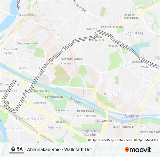 5A Light Rail Line Map