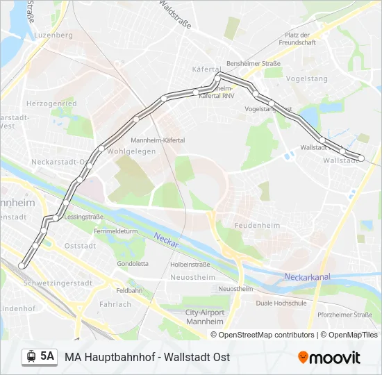 5A Light Rail Line Map
