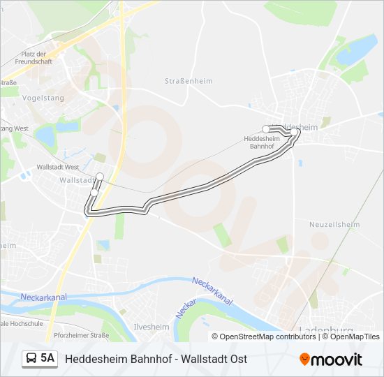 5A Bus Line Map