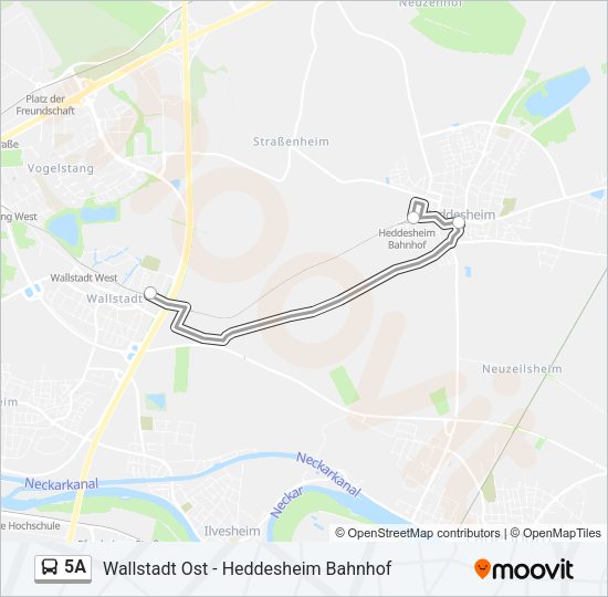 5A Bus Line Map