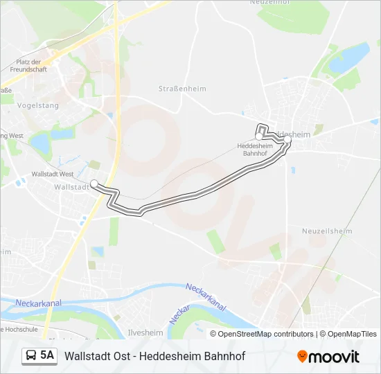 5A Bus Line Map
