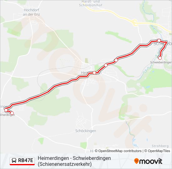 RB47E Bus Line Map