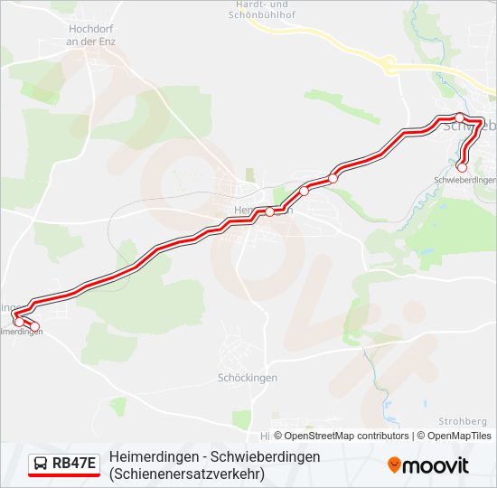 RB47E Bus Line Map