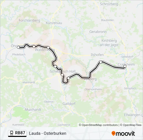 RB87 Train Line Map