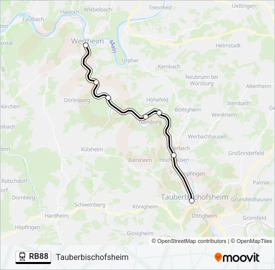 RB88 Train Line Map