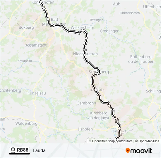 RB88 Train Line Map