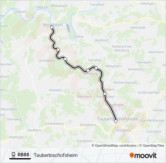 RB88 Train Line Map