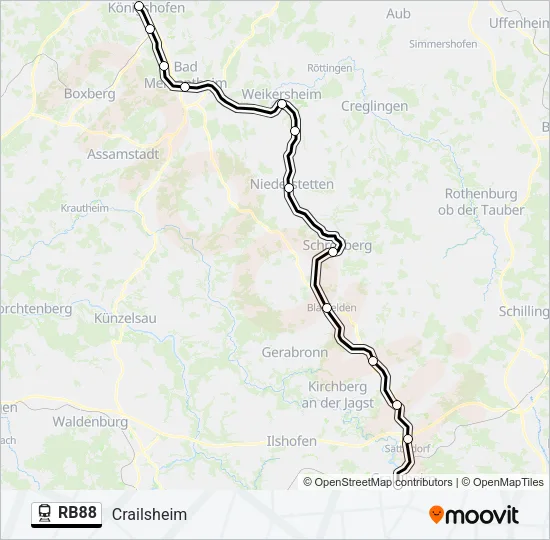 RB88 Train Line Map