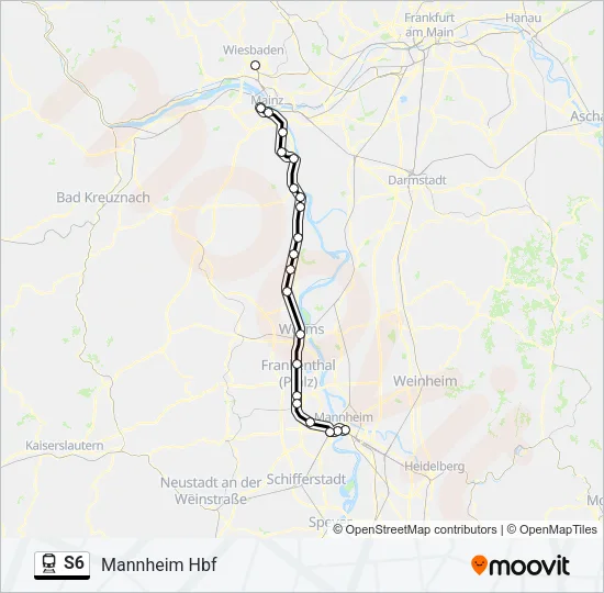 S6 Train Line Map