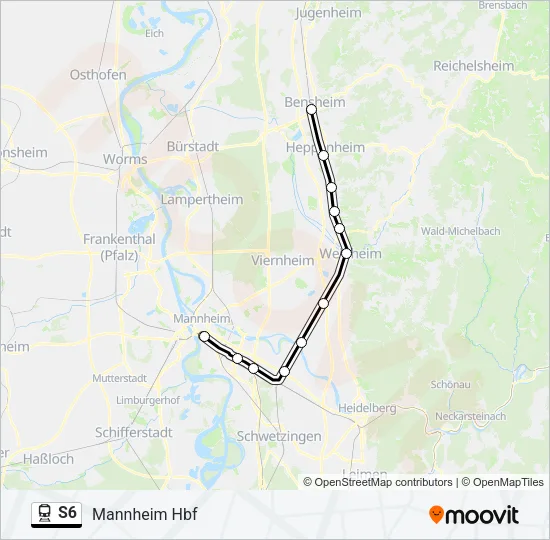 S6 Train Line Map
