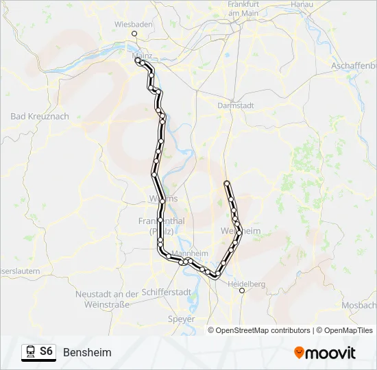 S6 Train Line Map
