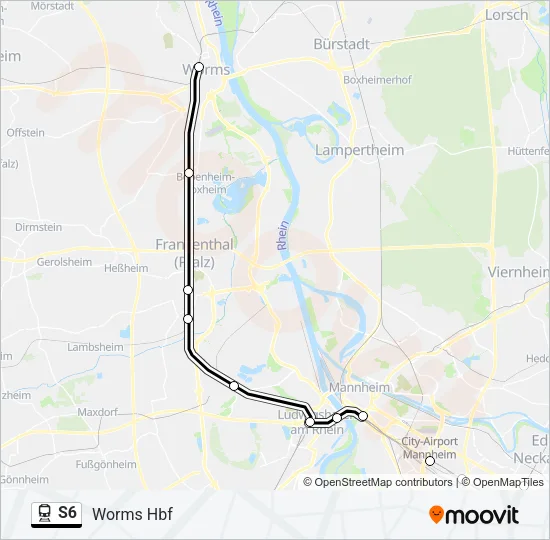 S6 Train Line Map