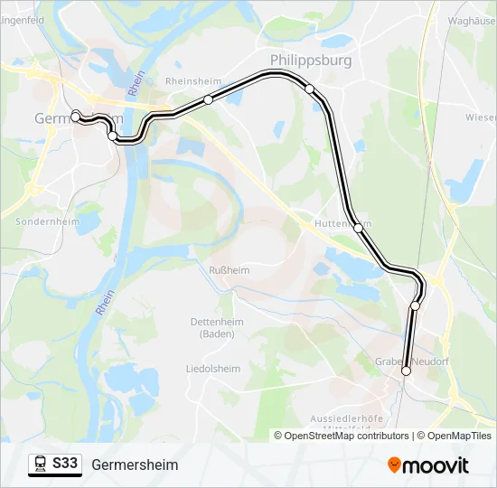 S33 Train Line Map
