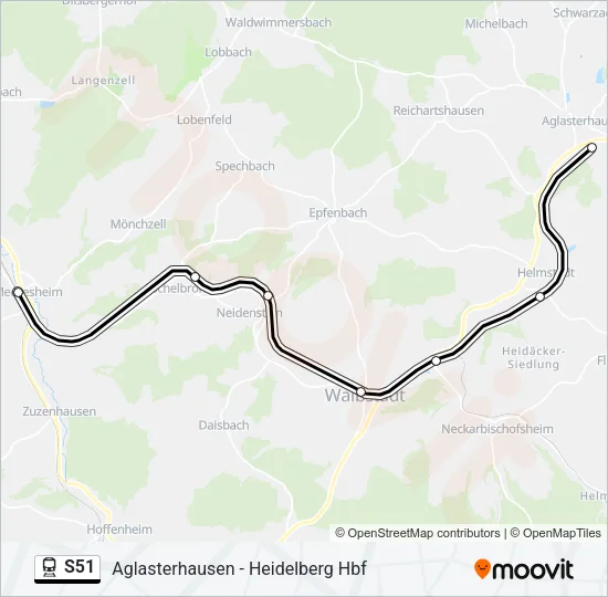 S51 Train Line Map