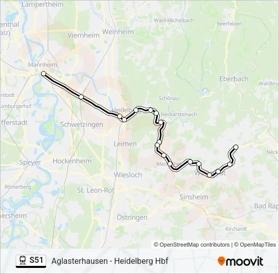 S51 Train Line Map