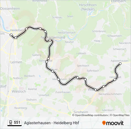 S51 Train Line Map