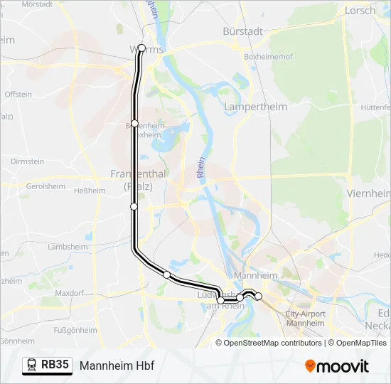 RB35 Train Line Map