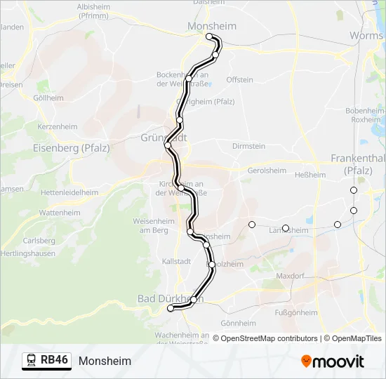 RB46 Train Line Map