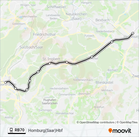 RB70 Train Line Map
