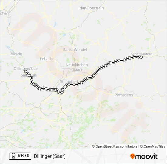 RB70 Train Line Map