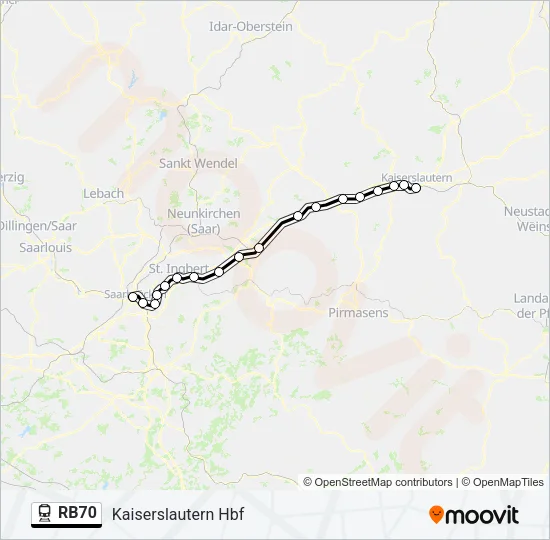 RB70 Train Line Map