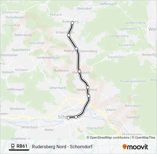 RB61 Train Line Map