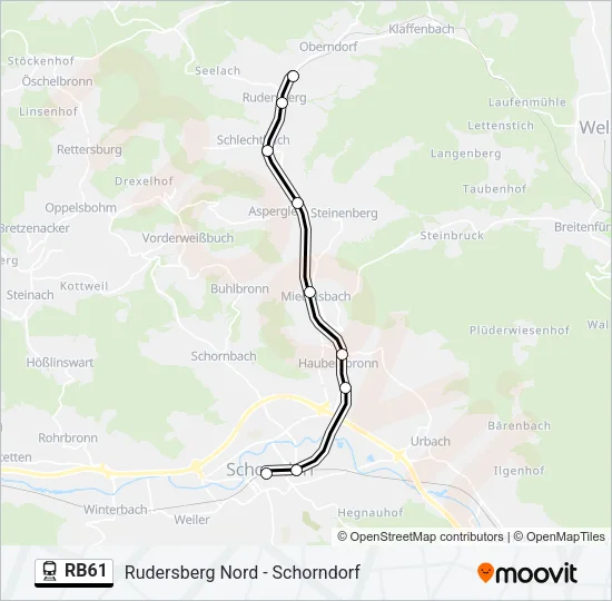 RB61 Train Line Map