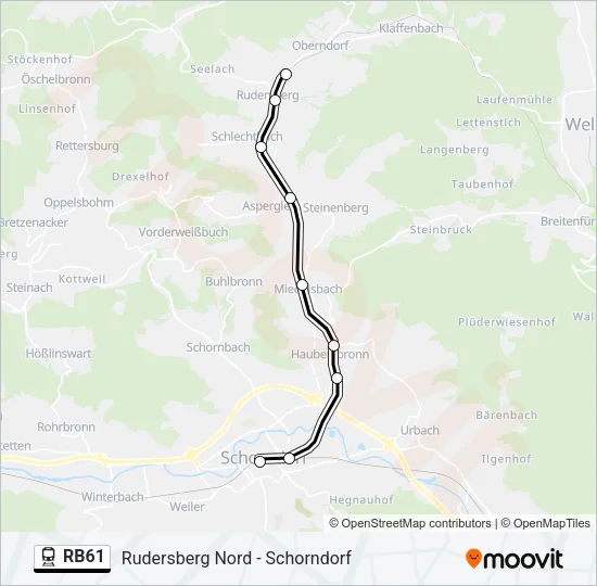 RB61 Train Line Map