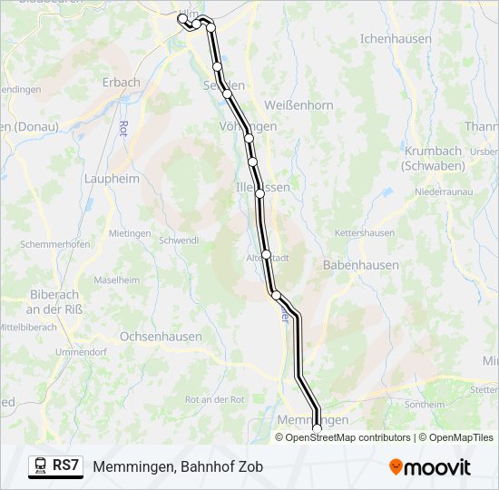 RS7 Train Line Map