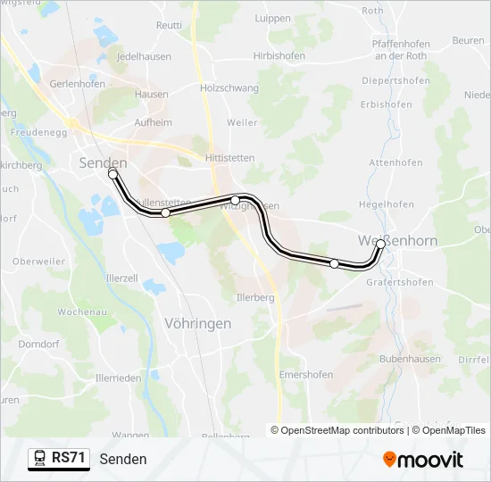 RS71 Train Line Map
