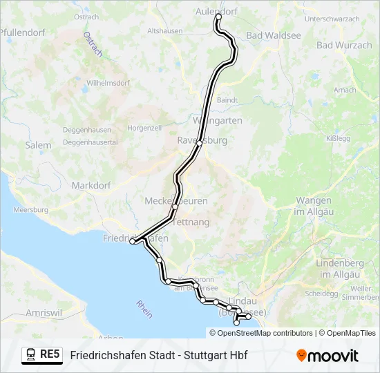 RE5 Train Line Map