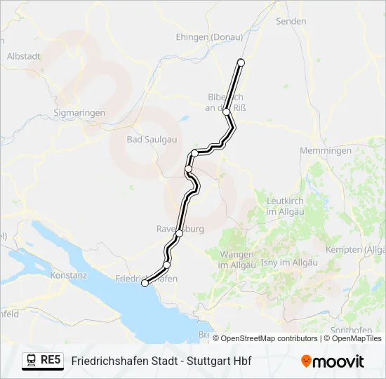 RE5 Train Line Map