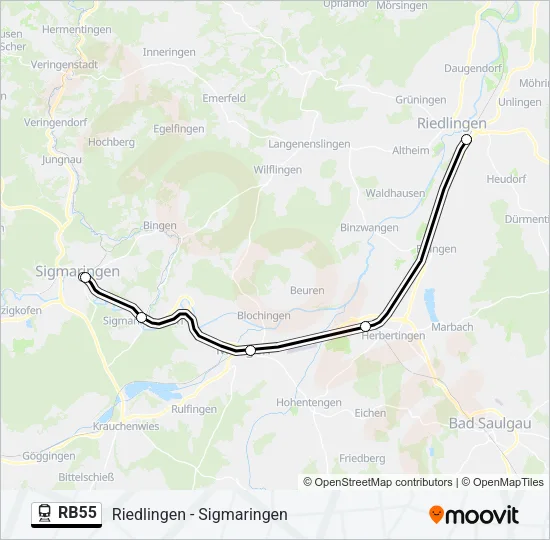 RB55 Train Line Map