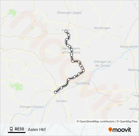 RE50 Train Line Map
