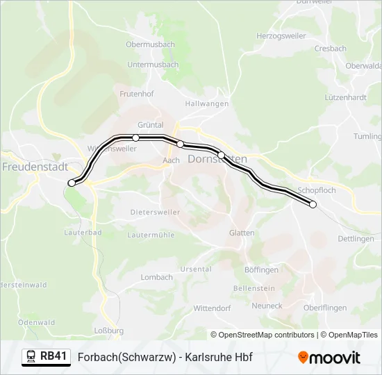 RB41 Train Line Map